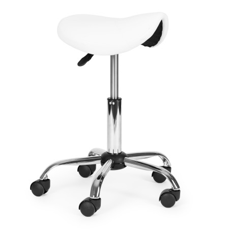 Pööratav sadulatabur, kosmeetiline reguleeritav meditsiiniline tool, valge