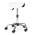 Pööratav sadulatabur, kosmeetiline reguleeritav meditsiiniline tool, valge