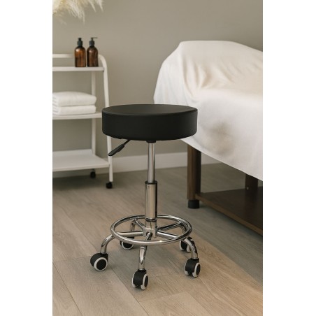 Pöörlev taburet, kosmeetiline reguleeritav meditsiiniline tool, must