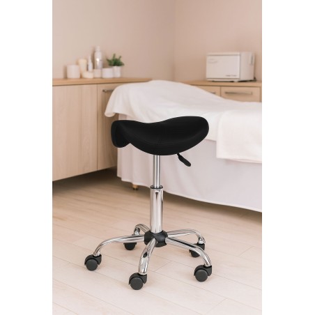 Pööratav sadultool, kosmeetiline reguleeritav meditsiiniline tool, must