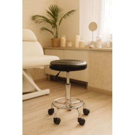Pöörlev taburet, kosmeetiline reguleeritav meditsiiniline tool, must
