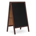 Kahepoolne puidust reklaam-kriiditahvel alusega 83.5x50 cm