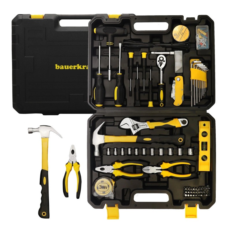 Universaalne tööriistakomplekt 111 osaga kandekotis – kodu- ja töökoja remondikomplekt