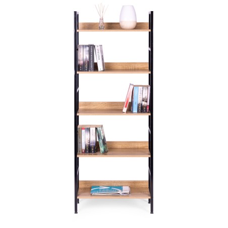 Kõrge 5 riiuliga riiul, metallist MDF 