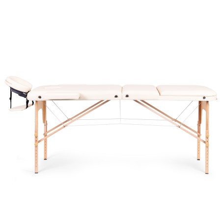 Puidust massaaži- ja taastusravilaud, 3-osaline kokkupandav kohvris ja kotis 