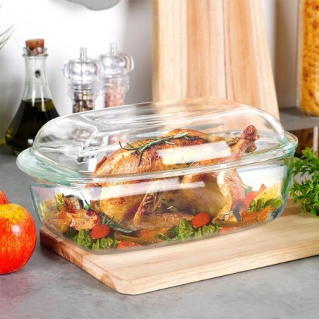 3+1 klaasist kaanega ahjunõu, 5 liitrit