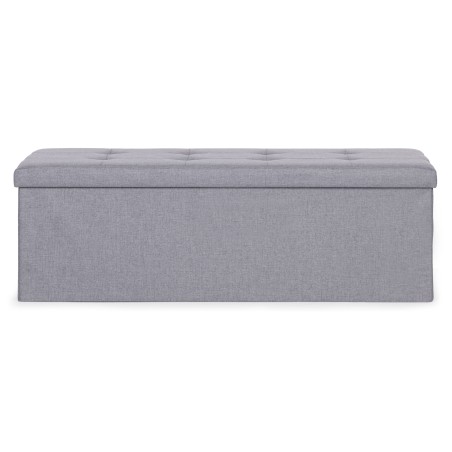 Tumba 111x38 cm panipaigaga polsterdatud pink panipaigaga, helehall