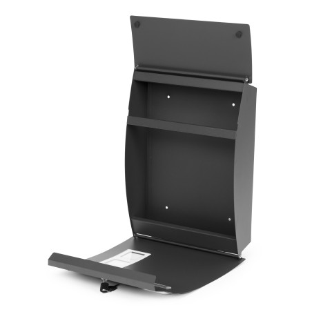 Seinale kinnitatav postkast tsingitud terasest antratsiit 