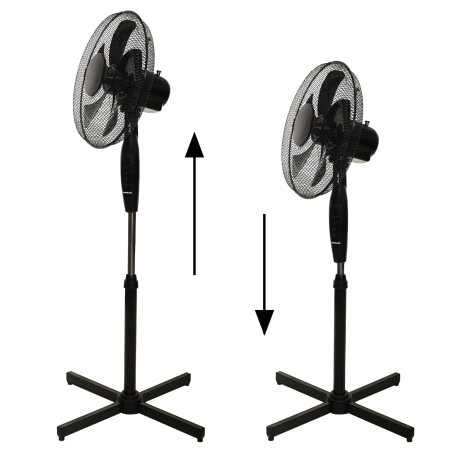 Põrandaventilaator 45 W – 3 režiimi, 5 laba, must