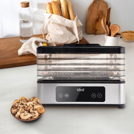 Elektriline toidukuivati puu- ja köögiviljadele, seentele – 400 W, taimer ja ühtlane õhuringlus