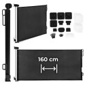 Sissetõmmatav Turvavärav Lastetele ja Lemmikloomadele 160 cm Must