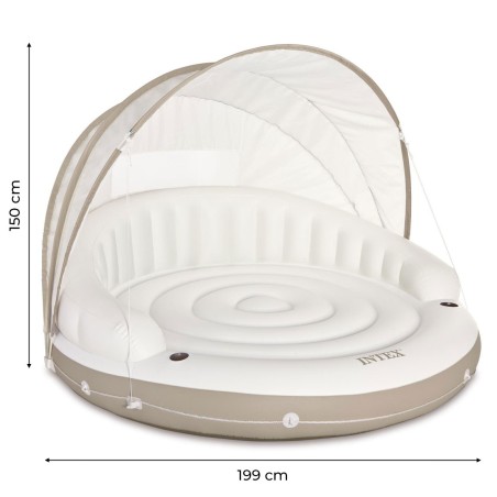 Täispuhutav varikatusega saar täispuhutav madrats 199x150cm INTEX 58292