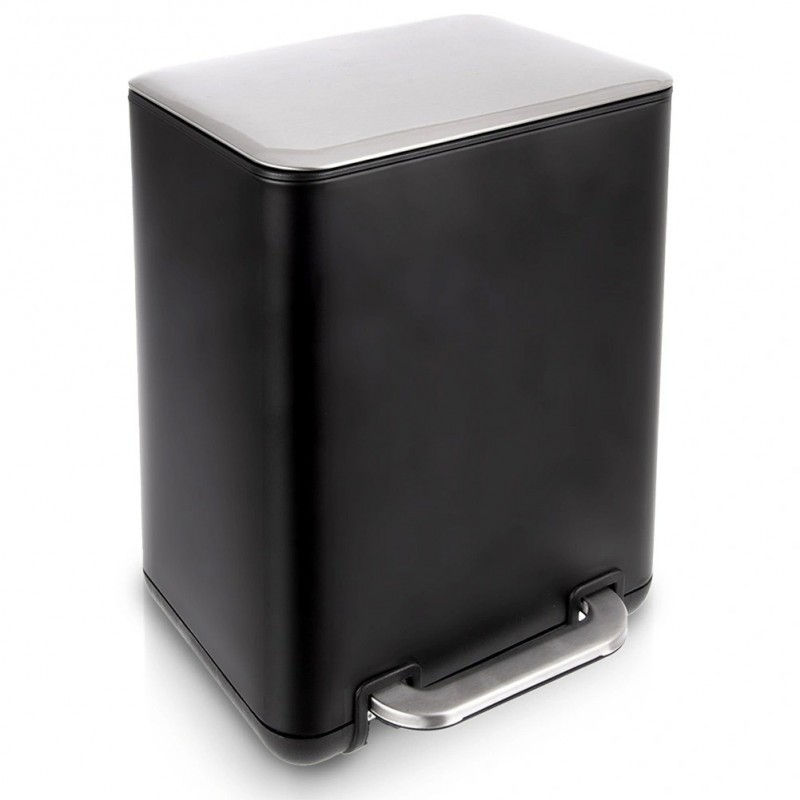 Pedaaliga prügikast, teras, must MUST 20 liitrit | FreshDesign.ee