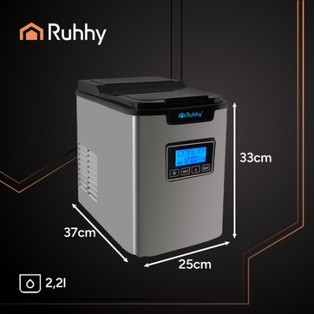 Automaatne roostevabast terasest jäämasin 120W – 12 kg/ööpäevas, LCD ja isepuhastusfunktsioon