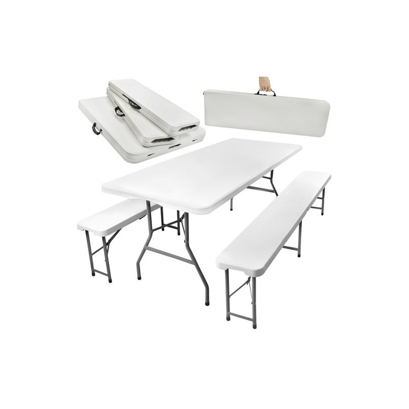 Kokkupandav Aialaua- ja Pingikomplekt 180 cm – Vastupidav Välimööbel