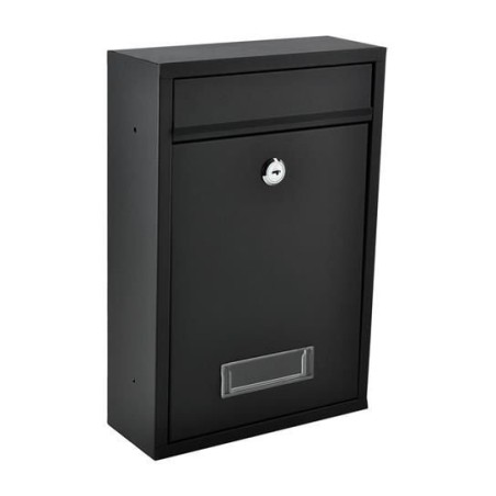 Must ilmastikukindel postkast vastupidavast tsingitud terasest turvalise lukuga