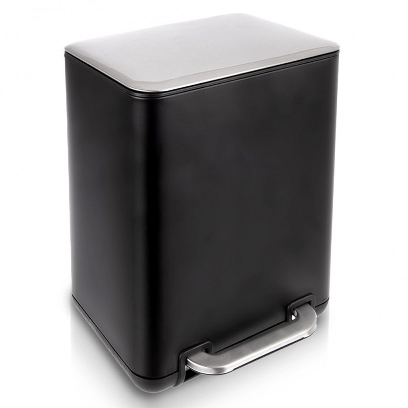 Pedaaliga prügikast, teras, must MUST 6 liitrit | FreshDesign.ee
