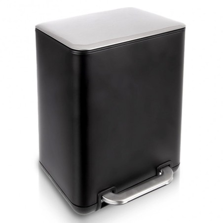 Pedaaliga prügikast, teras, must MUST 6 liitrit | FreshDesign.ee