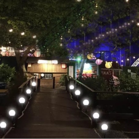 Aialambid päikesepatareiga pallidena, külm valge, komplekt 6 tk