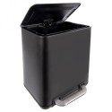 Pedaaliga prügikast, teras, must MUST 6 liitrit | FreshDesign.ee