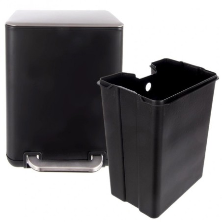 Pedaaliga prügikast, teras, must MUST 6 liitrit | FreshDesign.ee