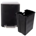 Pedaaliga prügikast, teras, must MUST 6 liitrit | FreshDesign.ee