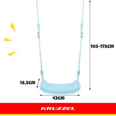 Laste sinine plastikust kiik – reguleeritav ja ilmastikukindel aiakiik