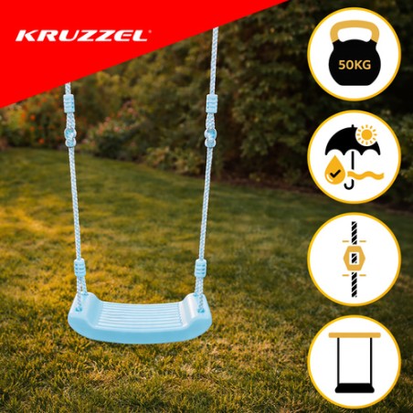 Laste sinine plastikust kiik – reguleeritav ja ilmastikukindel aiakiik