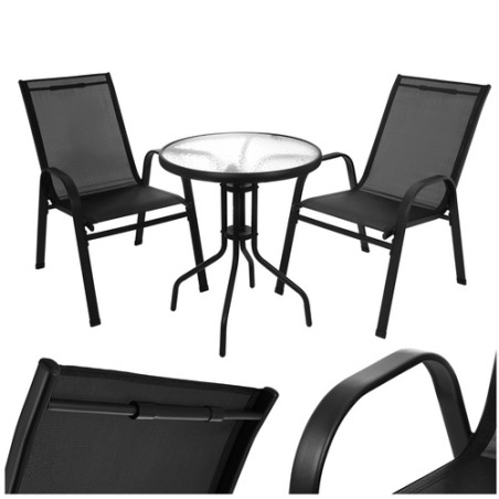 Terassi või rõdu aiamööbli komplekt laud ja 2 tooli