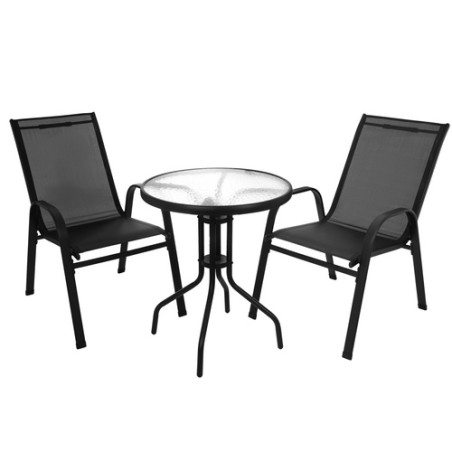 Terassi või rõdu aiamööbli komplekt laud ja 2 tooli