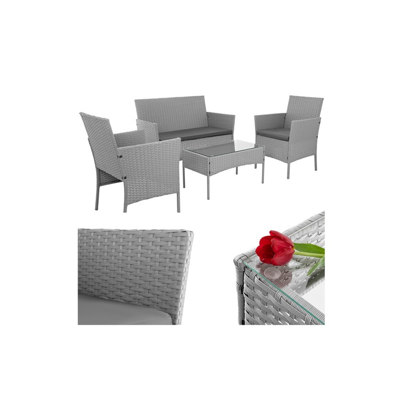 Hallist rotangist aiamööbli komplekt