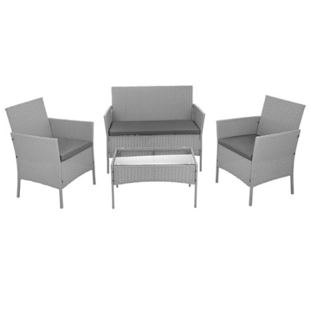 Hallist rotangist aiamööbli komplekt