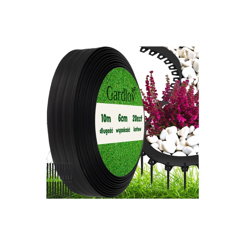 Painduv Must Aiaserv 6cm x 10m – Vastupidav Muruääris ja Peenrapiire