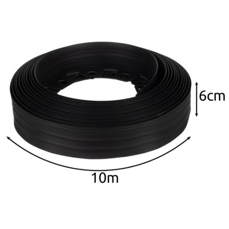 Painduv Must Aiaserv 6cm x 10m – Vastupidav Muruääris ja Peenrapiire