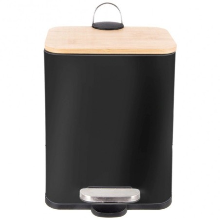 Kitsas mustast terasest prügikast pedaalig... | FreshDesign.ee