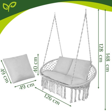 Kahekohaline Hall Pesakiik Patjadega – Aia Ripptool ja Lõõgastuskoht Koju