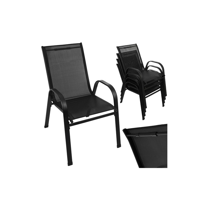 Vastupidav Aiatoolide Komplekt 4 tk – Virnastatavad Rõdutoolid Terrassile ja Aeda