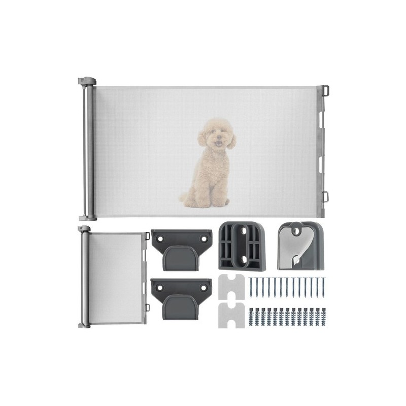 Pikendatav Rullitav Turvavärav Uksele ja Trepile, Laius Kuni 160 cm, Hall