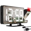 Multifunktsionaalne LED Äratuskell Projektori ja Peegliga – 4-ühes Digitaalne Lauakell