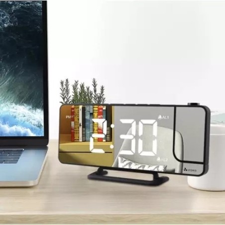 Multifunktsionaalne LED Äratuskell Projektori ja Peegliga – 4-ühes Digitaalne Lauakell