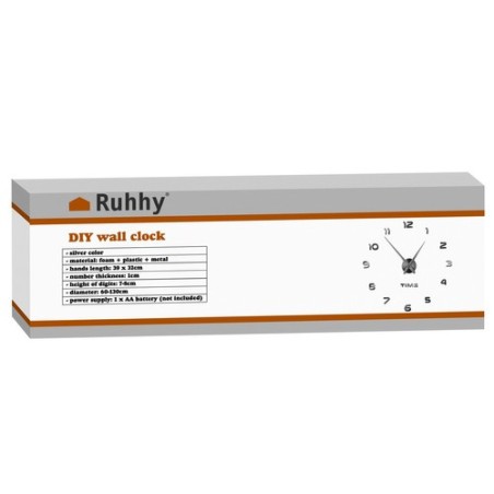 DIY Seinale Kleebitavate Numbritega Seinakell reguleeritava läbimõõduga 60-130 cm