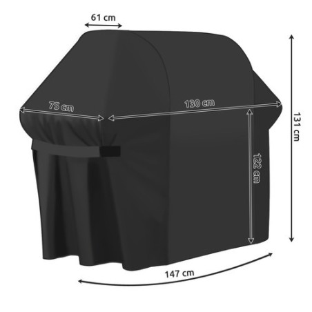 Veekindel grillikate XL 147x75x131 cm – Vastupidav kaitse gaasi- ja söegrillile