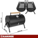 Kompaktne söegrill termomeetri ja kahe restiga – ideaalne matkale ja aeda (36,5x28x41,5 cm)