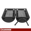 Kompaktne söegrill termomeetri ja kahe restiga – ideaalne matkale ja aeda (36,5x28x41,5 cm)