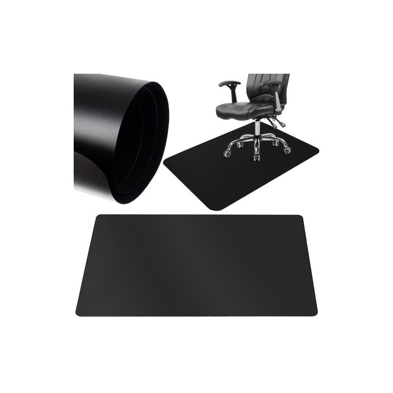 Vastupidav põrandakaitsematt tooli ja tugitooli alla 100x140 cm – must