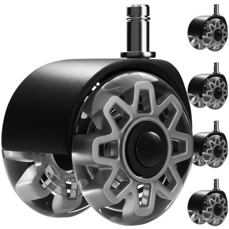 Universaalsed hallid pöörlevad toolirattad, 5 tk – Vaiksed ja põrandasõbralikud