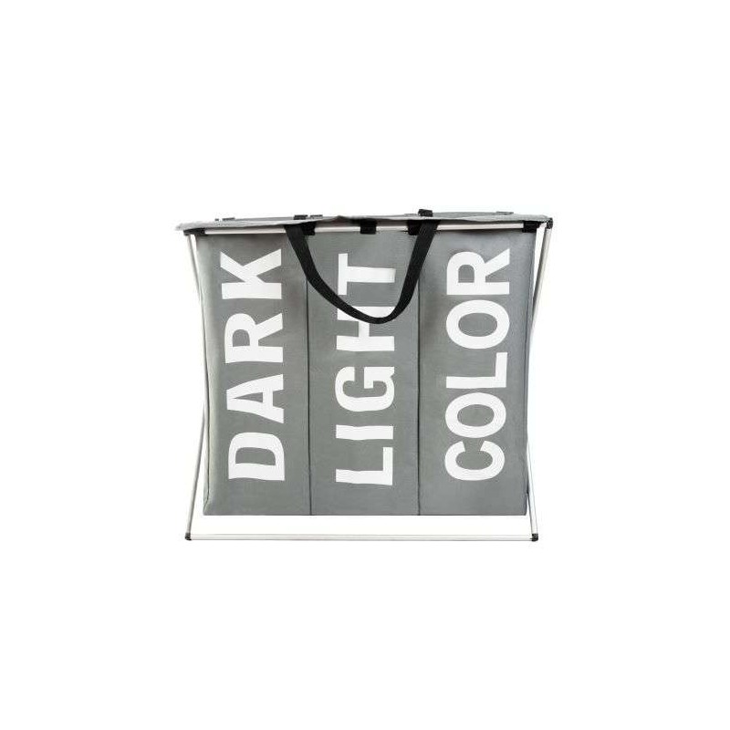 Kokkupandav 3-lahtriline pesukorv pesu sorteerimiseks – veekindel ja mahukas