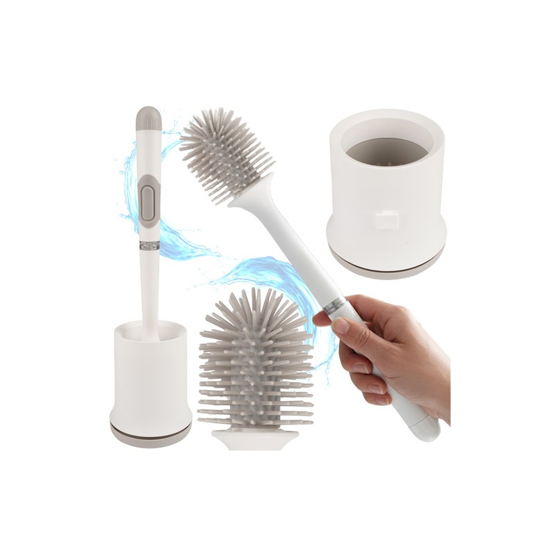 Silikoonist Vannitoahari Seinakinnitusega, Valge WC-hari Konteineriga ja Ventileeritava Hoidjaga