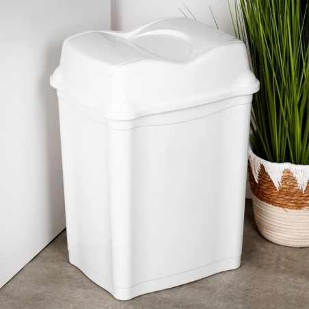 Plastist prügikast, valge 28 liitrit