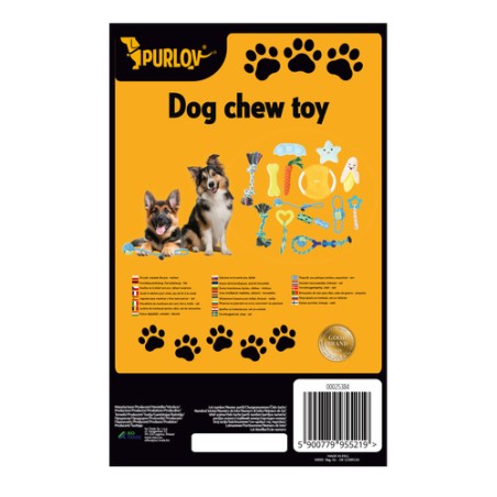 Koerte Hambahügieeni Närimismänguasjade Komplekt – 16 Osaline Interaktiivne Köie- ja Kummimänguasjade Valik